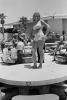 Woman Stands in a Bikini Swimsuit, 1960s, PFMV03P04_02