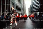 Marching Band, Baton Twirler, Saint Patrick's Parade, down Market Street, PFPV03P14_03