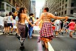 Topless Women marching, summer, Manhattan, Lesbian Gay Freedom Day Parade, PFPV04P02_05