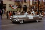 1955 Cadillac Eldorado Convertible, US Air Force Miss Top Flight, girl, Rodeo Parade, San Antonio, February 1955, 1950s, PFPV04P02_14