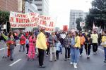 Teenage Girls, Banner, Martin Luther King Parade, Third Street, MLK, PFPV04P11_08
