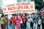 Teenage Girls, Banner, Martin Luther King Parade, Third Street, MLK, PFPV04P11_10
