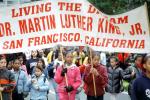 Teenage Girls, Banner, Martin Luther King Parade, Third Street, MLK, PFPV04P11_11
