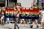 Living Sober Banner, Lesbian Gay Freedom Parade, Market Street, PFPV05P03_04