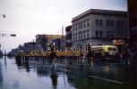 Rain, Marching Band, Baton Twirlers, Fireman's Parade, 1950s, PFPV05P12_02