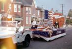 Tree Experts White Jeep, Sailor, Betsy Ross Float, July 4th Parade, Taneytown, Carroll County, 1950s