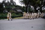 ROTC Marching, helmets, soldiers, Lakeland Parade, 1950s, PFPV05P14_03