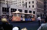 Cable Car, Trolley, Pageant of Roses, street, road, Portland, Oregon, 1959, 1950s