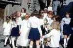 Girls, Corpus Cristi Day, Zermatt, Switzerland, 1960s, PFPV06P10_12