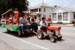 Massey Ferguson mini tractor, Pioneers, farmers, Sulfer Springs Sesquicentennial Parade, Tiro-Auburn, Ohio, July 1983, 1980s, PFPV07P05_19