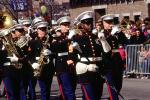 Marine Corps, Marching Band, Dress Blues, Formal, Saxophone, Trombone, 1950s, PFPV07P09_07
