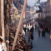 Parade, Fasnet, Carnival, People, Crowds, crowded, buck, crest, Schramberg, Baden-Wurttemberg, Black Forest, Germany, spectators