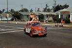 Mini Car, girls, woman, bathing suits, home, house, August 1958, 1950s, PFPV08P05_13