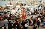 Harbor parade, Boats, People, Cars, Flowers, Saint Michel, French Riviera, PFPV08P13_12
