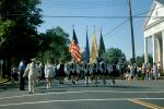 Marching Band, Color Guard, Memorial Day Parade, Bernardsville, 1950s, PFPV09P02_08