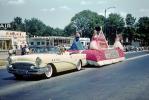 Howard Cleaners Float, 1955 Buick Special, Sinclair Gas Station, car, Pine Lake, 1950s, PFPV09P04_17