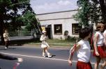 Baton Twirler Girls, miniskirt, June 1965, 1960s