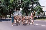 Brownies Marching, Color Guard, June 1965, 1960s, PFPV09P05_12