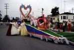 San Diego Parade Float, Women, Heart, Stars, PFPV09P08_03