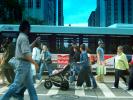 Crosswalk, baby stroller, pram, pushcart, infant