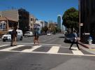 Crosswalk, cars, street, SOMA District