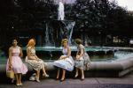 Munich, Women, Water Fountain, aquatics, 1950s