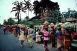 Bali, Girl, Crowds, Walking, Porosan offerings