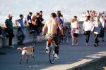 uni cycle, people, seawall, Ocean-Beach