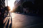 Street, sunlight, shadow, buildings, Berkeley California