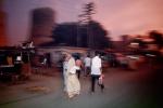 People walking, dog, buildings, Ahmadabad