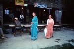Women, Sari, tables, cafe, Stores and Shops along the Road in the Himalayas, Araniko Highway, Pepsi, restaurant, Kodari