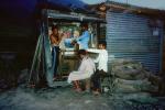 Barber, Haircutting,  along the Road in the Himalayas, Araniko Highway, PFSV02P11_15