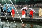 Women Walking, Water Fountain, aquatics, Parasol, Umbrella, Truck, Plaza, Smolenske, Russia, PFSV05P03_08