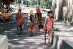 Girls walking on a street, PFSV05P05_04B
