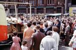 Crowds, people, hats, 1959, 1950s