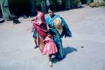 Mother, Daughter, Sari, Calcutta, India, PFSV05P08_18
