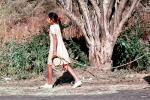 Girl Walking, Tepoztlan, Morelos, Mexico, PFSV05P11_03