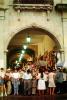 Crowded, arch, building, people, Oaxaca, Mexico