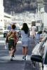 Women Walking on a Sidewalk, Kimono, Dress, Skirt, PFSV05P14_07