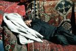 Rug merchant's nap, Shiraz, Iran