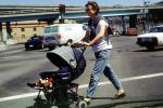 Woman with Stroller, pram, pushcart, infant, baby, PFSV06P07_04