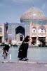 , Woman walking, mosque, hijab, Isfahan