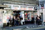 Diana Market and Liquor Store, sidewalk, loitering, 7up