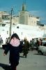 Woman, Walking, Burka, Casablanca, December 1978, 1970s, PFSV08P07_07