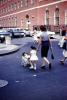 Girl, Woman, Baby Carriage, street, purse, walking, Cars, Automobile, Vehicles, August 1961, 1960s