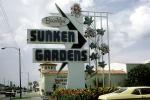 signage, building, arrow, direction, Sunken Gardens, Florida Silver Springs, 1973