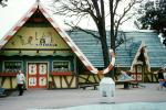 Candy Cane, mushrooms, shops, buildings, Santa's Village Amusement Park, Dundee Illinois, 1962, 1960s, PFTV04P01_15