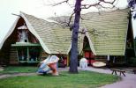 Mushroom, Log Cabin, shops, buildings, Santa's Village Amusement Park, Dundee Illinois, 1962, 1960s, PFTV04P01_19