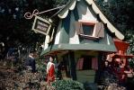 The Merry Miller house, surreal, Girl, Boy, cute, Children's Fairyland, Oakland, 1950s, PFTV04P06_01