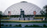 World's Fair Building, Churchill Tribute, Geodesic Dome, Flags, PFWV01P11_02